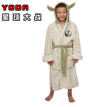 星球大战Yoda尤达珊瑚绒成人浴袍儿童睡衣睡袍日常服装 动漫周边