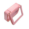 Transparent makeup box with zipper, cosmetic storage box, square soft heel, lipstick