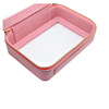 Transparent makeup box with zipper, cosmetic storage box, square soft heel, lipstick