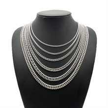 潮牌不锈钢日韩版欧美款钛钢双扣双织圆磨项链男士粗链条新品配饰