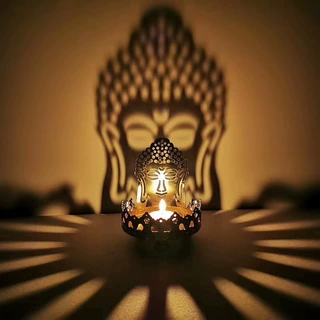 合金镂空雕花光影酥油灯座 家用佛前油灯蜡烛座摆件厂家批发