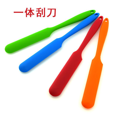加厚全包一体式长刮硅胶刮刀牛油果酱搅拌刀奶油抹刀蛋糕烘焙刮刀|ru