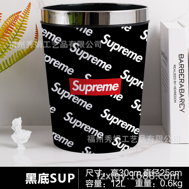 Cartoon Leather Trash Can for Living Room and Bedroom, Sorting Dry and Wet Waste Storage Bin, Dual Bin for Recyclable Dry and Wet Separation