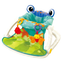 宝宝便捷式可折叠青蛙坐椅 带摇铃婴儿坐垫椅 多功能轻便安抚椅