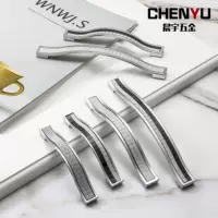 Ручка для шкафа ChenYu из алюминиевого сплава с кристаллом, отделка серебристая/черная, серия 3015