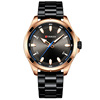 Fashionable men's steel belt for leisure, waterproof quartz men's watch, simple and elegant design