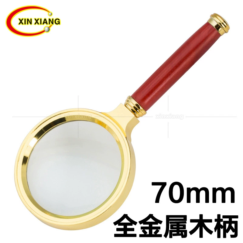 7 раз HD Позолоченный Край имитация палисандра ручка из цельного дерева высокого класса подарок увеличительное стекло цинковый сплав все металлические материалы 70