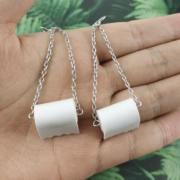 European and American Explosions Earrings Creative Toilet Roll Paper Earrings Toilet Paper Earrings Earrings Toilet Paper Roll Paper Ear Hook