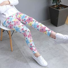 Girls' Summer Thin Modal Capri Pants Outerwear Elastic Tight Leggings Classic Style