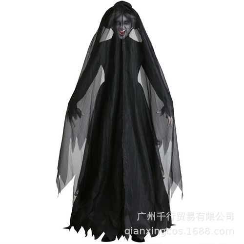  Halloween Costumes Ghost Bride Witch Vampire Cosplay Performance Game Costume Horror European and American Cloak