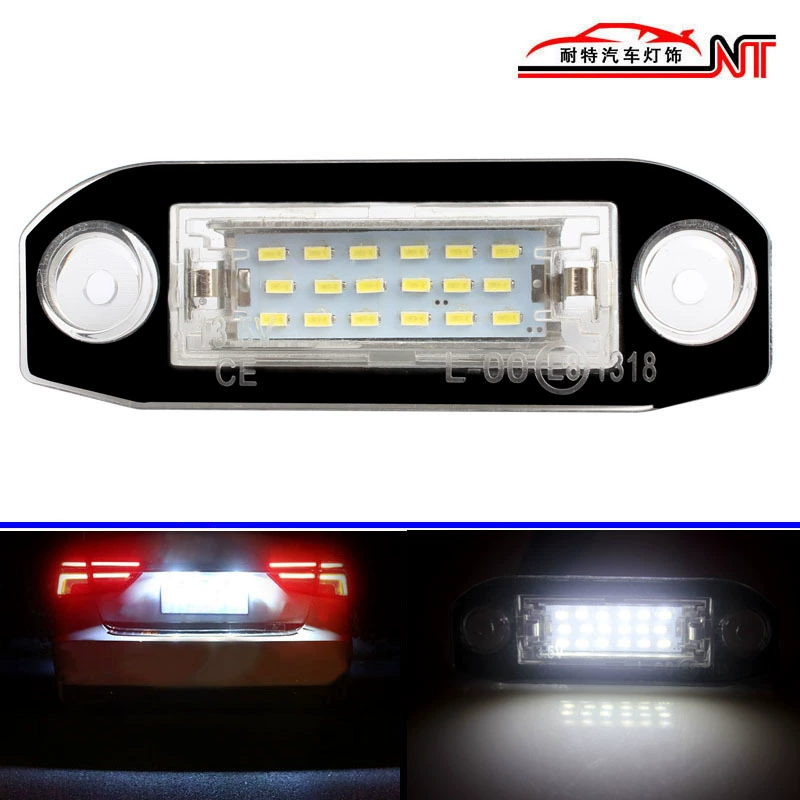 Подходит для освещения номерного знака VOLVO S40 S60 S80 XC70 XC60 Светодиодный фонарь номерного знака