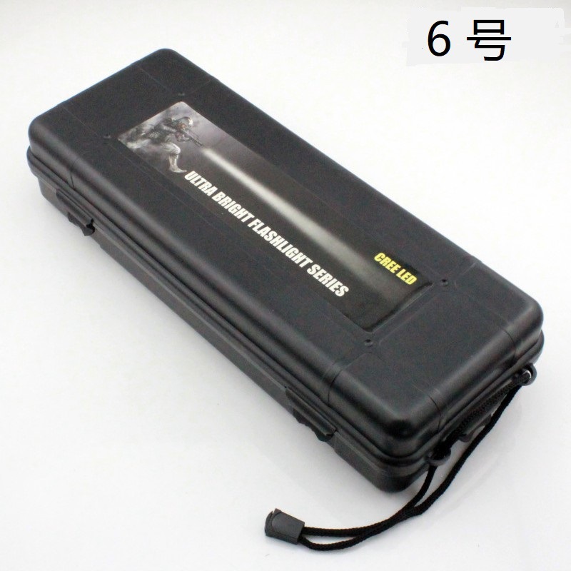 Linterna caja de plástico linterna caja de regalo negro más tamaño 6