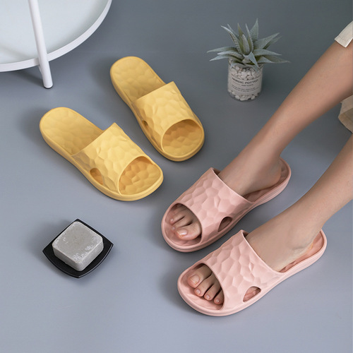 Water Cube Q-elastic Summer-style Soft Sole Home Slippers for Women, Antibacterial Household Shower Slippers, Couple's Cool Slippers