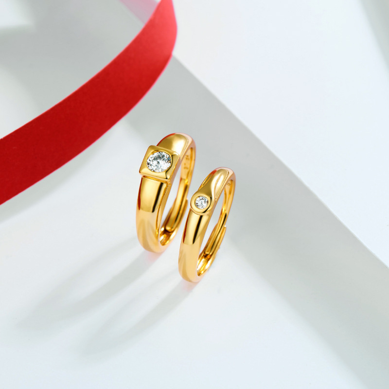 Xuping joyería pareja anillo nuevo anillo de aleación de 24k para hombres anillo de boda retro joyería al por mayor mujer