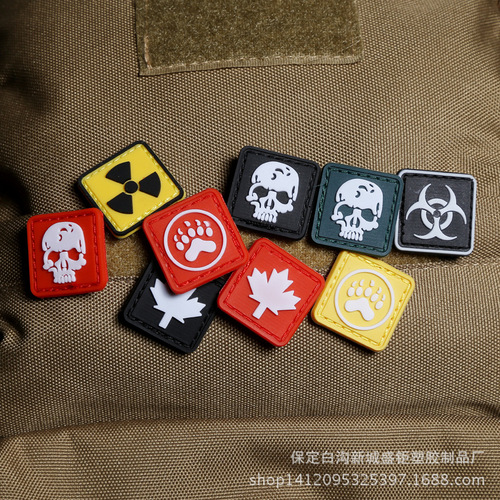 Wholesale TAD small plastic stamps, Velcro stamps, outdoor armbands, epaulettes, backpack accessories for military fans, PVC stamps