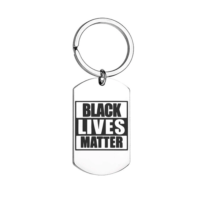 Американская Peace Parade протесты демонстрация антиискусство расовой дискриминации Black Lives Matter нержавеющая сталь брелок для ключей