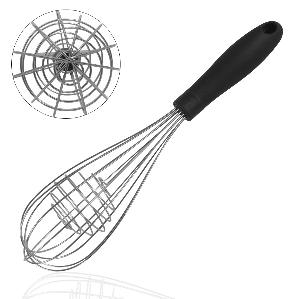 Manual Stainless Steel Hand Crank Egg Beater For Home Kitchen Baking Tool With Ball Whisk Handheld_voghion.com