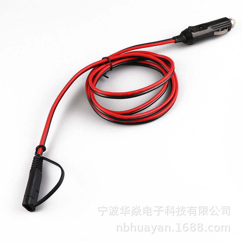 生产sae线 12AWGSAE插头线 SAE公母机箱装配式带防水盖线保险丝盒