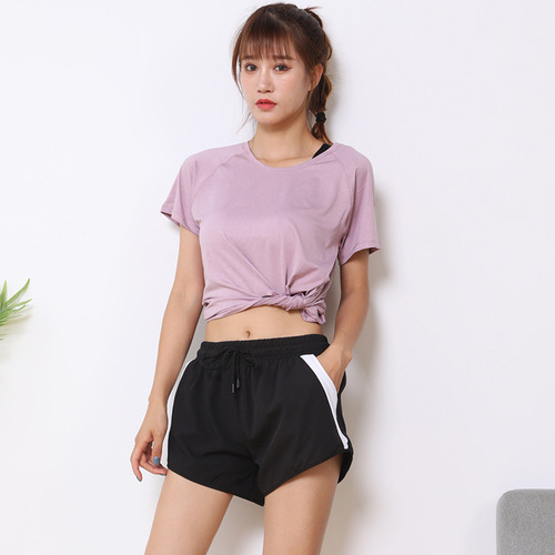 Loose Quick-Dry Yoga Women's Running Fitness Short Sleeve T-Shirt Mesh Breathable Plus Size Sports Top Thin New Style