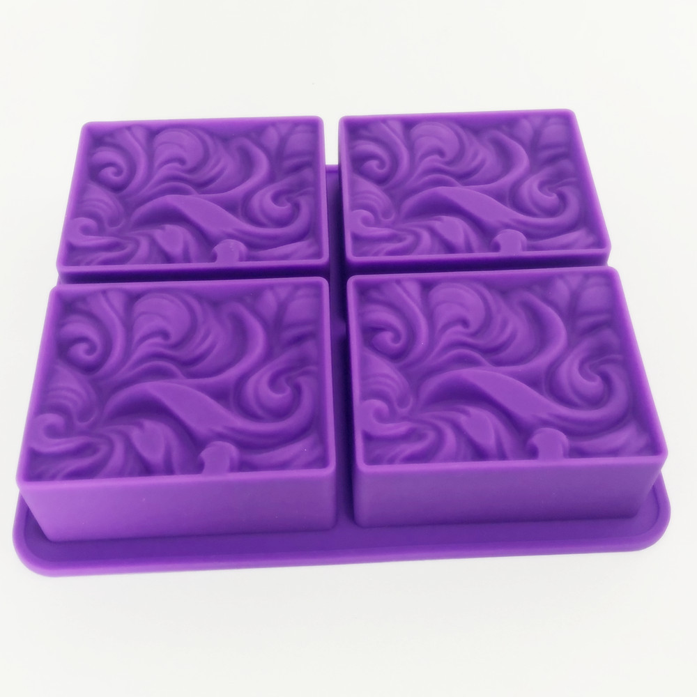 4 홀 웨이브 비누 몰드