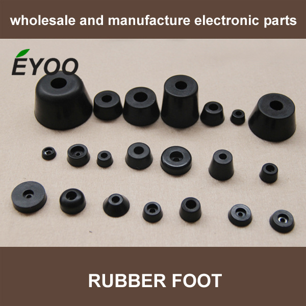 橡胶减震垫防滑橡胶垫 圆锥形橡胶脚垫 机脚垫胶柱带铁片垫片梯形