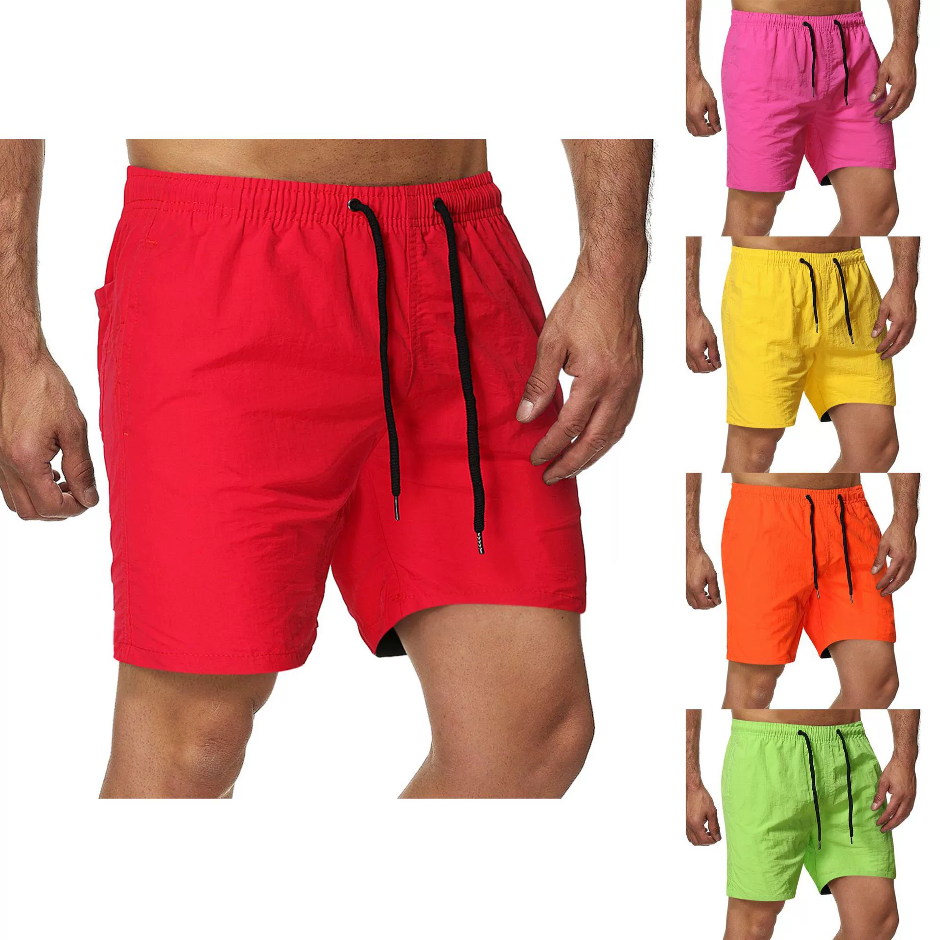 Short men Летние мужские туфли повседневные шорты-укороченные брюки быстротушные пляжные брюки однотонные укороченные брюки