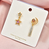 Earrings, fashionable silver needle from pearl, silver 925 sample