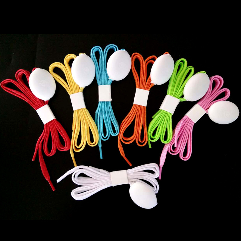 Nueva tierra empuje cordón luminoso LED perezoso zapatos luminosos luz juventud tejida cinta de nylon suministro directo de fábrica al por mayor