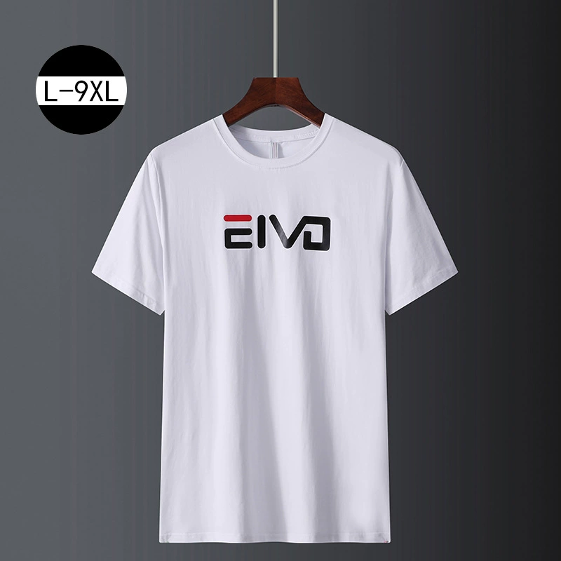 Футболка с короткими рукавами, мужская летняя очень большая свободная футболка для полных мужчин очень большого размера, толстовка с рукавами до локтя 300 Цзинь