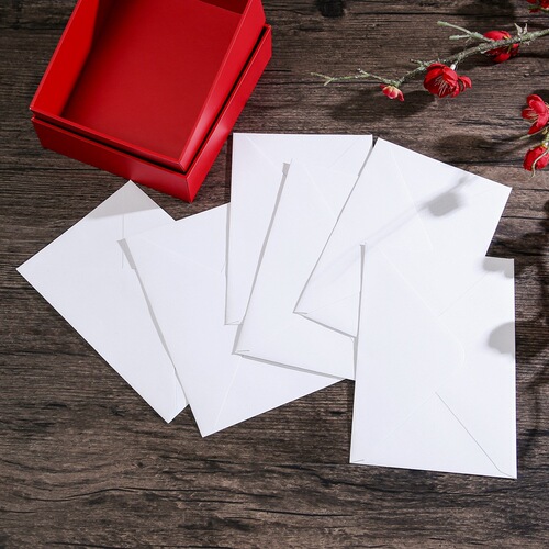 B6 solid color envelope white western style greeting card card storage envelope with glue cross-border Amazon