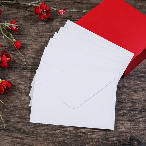 B6 solid color envelope white western style greeting card card storage envelope with glue cross-border Amazon