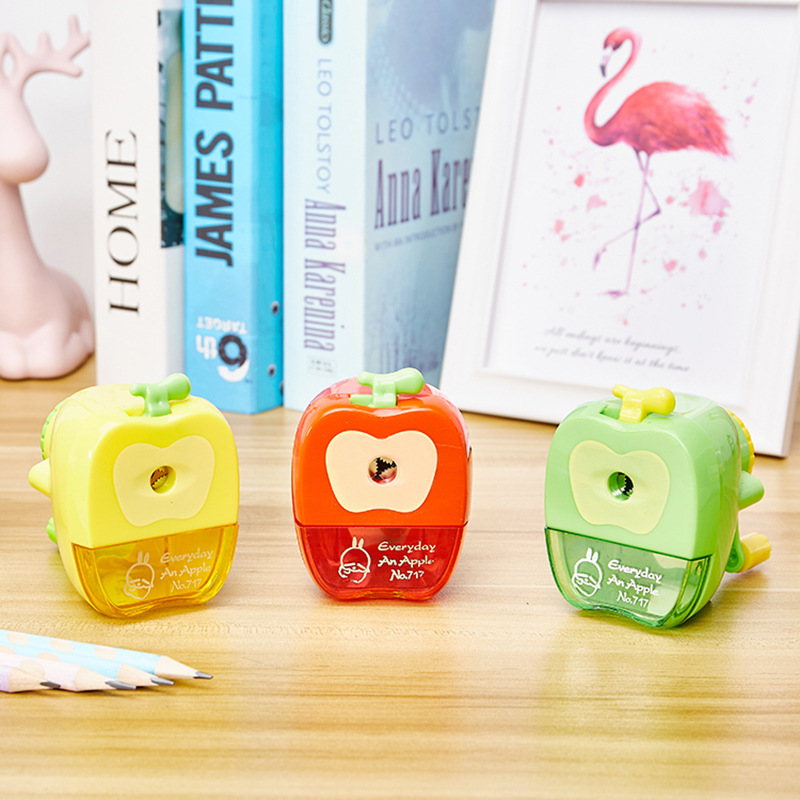 Sacapuntas de lápiz pingxiaoguo Sacapuntas de fruta forma sacapuntas pequeño y fácil de llevar 717A sacapuntas Sacapuntas de lápiz