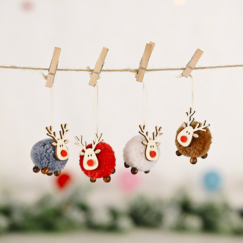 Haobei Christmas decoration, felt deer pendant, creative new elk pendant, Christmas tree pendant gift