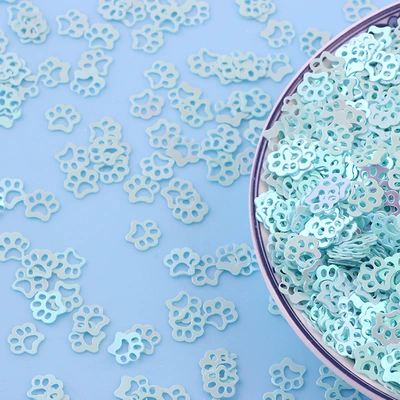 Dırnaq bəzəkləri cream transparent sequins bubble glue - light-blue-sieve