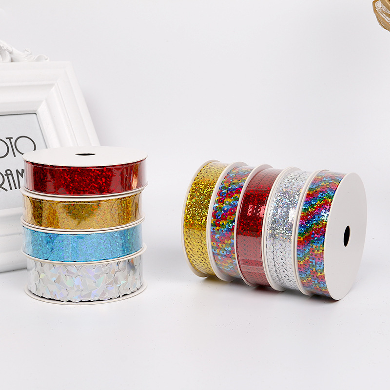 In stock direct supply pvc material sequin ribbon clothing shoe bag DIY accessories lace side strip ribbon In stock direct supply pvc material sequin ribbon clothing shoe bag DIY accessories lace side strip ribbon