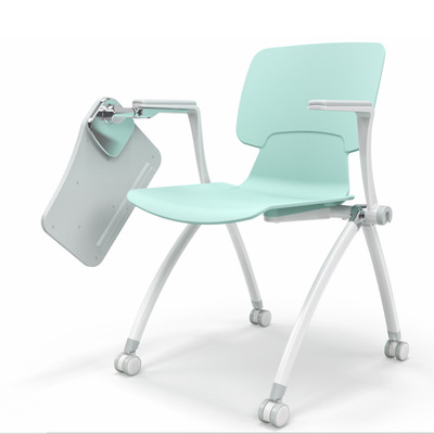 学校公司移动培训会议椅带桌板写字板培训椅智慧课室椅|ru