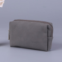 车缝pu皮化妆品收纳袋印刷 简约铅笔包装袋定 做创意拉链袋定 制