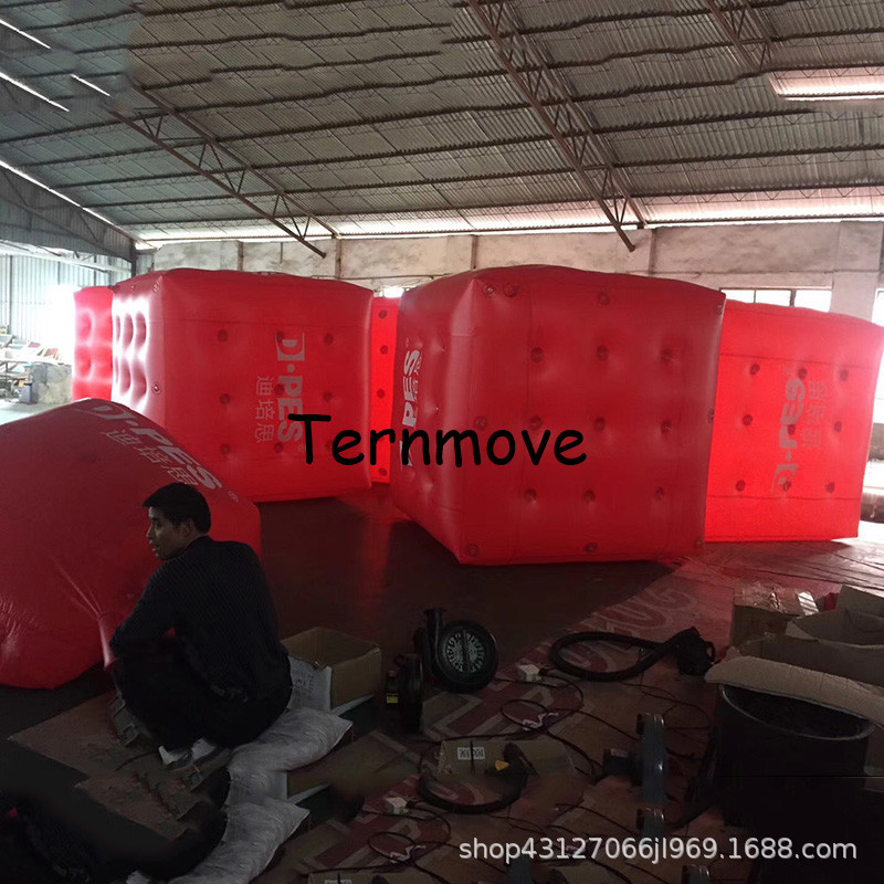 pvc升空正方形盒子 空飘魔方气球 充气户外广告升空方形空飘气球