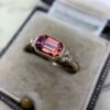 Golden jewelry, ruby stone inlay, zirconium, wedding ring, wish, European style