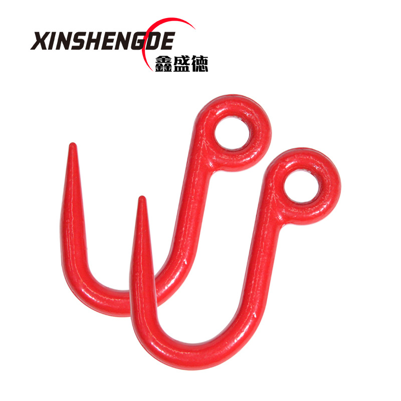 G80眼型钢管钩 钢管钩 大开口钩 羊角钢管钩 尖嘴钩 锻造钩