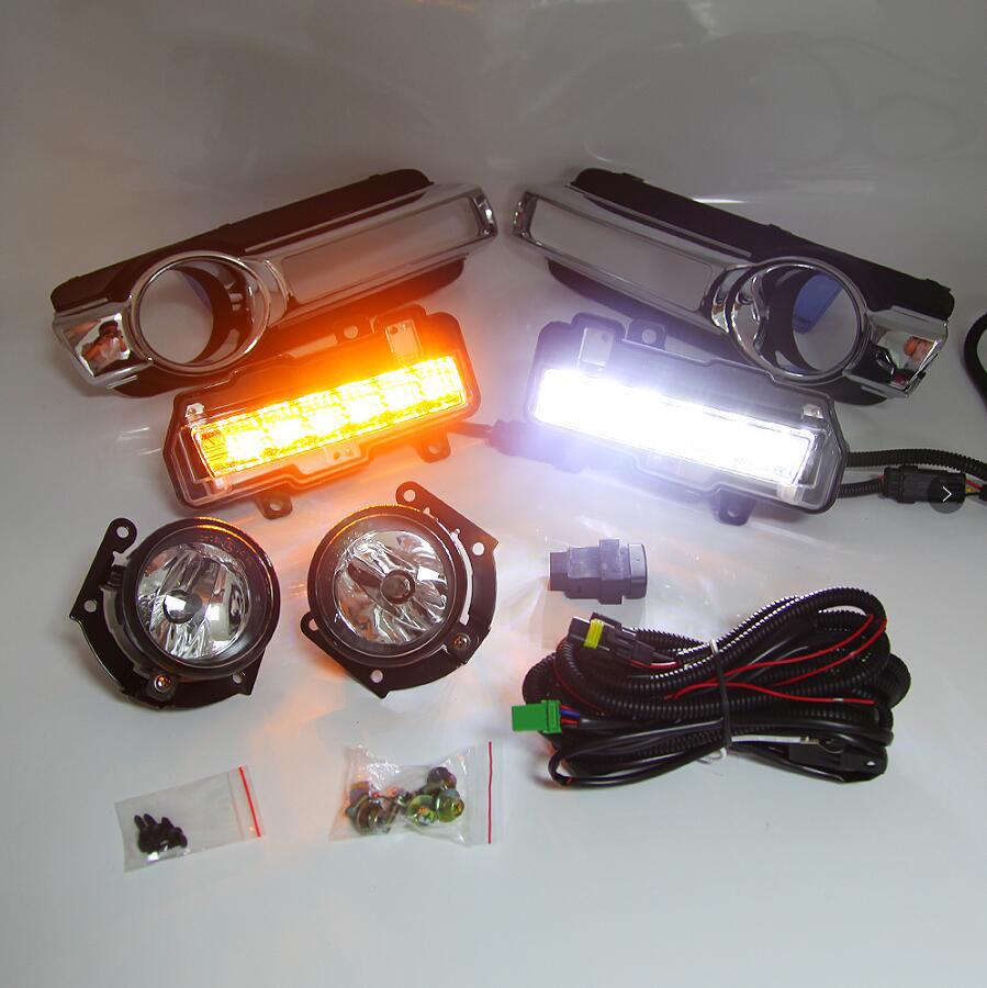 Aplicable a 15-18 Mitsubishi Pajero V93V97 Luz de marcha diurna LED Luz de niebla Luz de marcha diurna Pajero