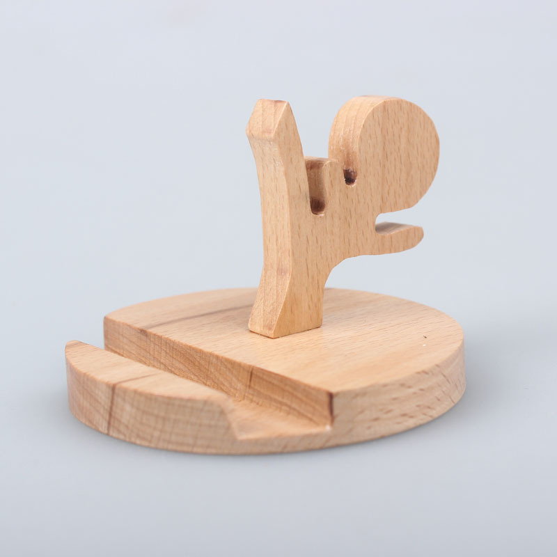 Escritorio de madera maciza soporte de teléfono móvil TITULAR DE TELÉFONO MÓVIL DE haya soporte de teléfono móvil tableta soporte de computadora regalo creativo de madera