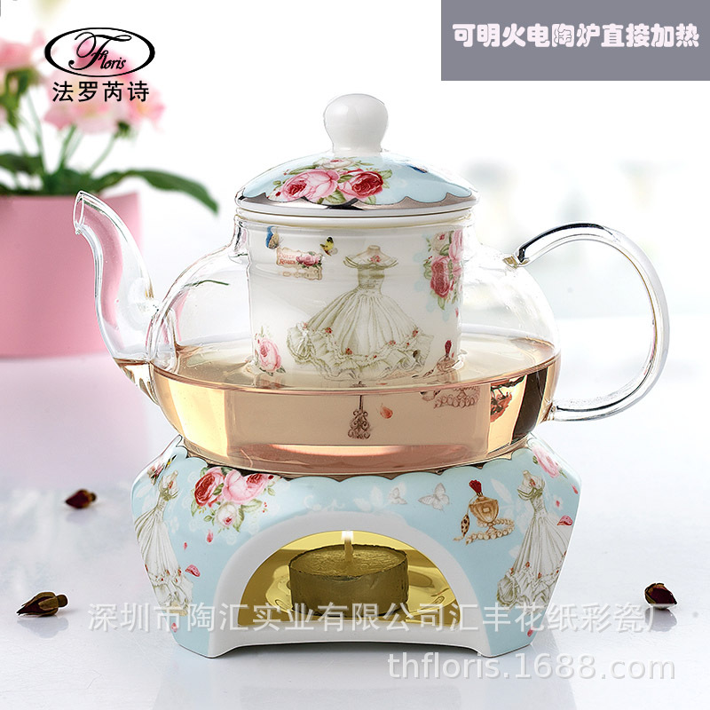 Estufa de té caliente de encaje romántico
