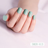 Comfortable short nail stickers for manicure, multicoloured fake nails, city style, ready-made product