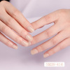 Comfortable short nail stickers for manicure, multicoloured fake nails, city style, ready-made product