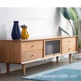 北欧全实木晴天电视柜现代简约客厅地柜橡木视听柜组合小户型家具