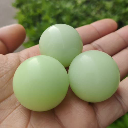 Natural Night Light Pearl Glow Stone Round Ornament Glow Ball Lighting Accessory Moonstone Raw Stone Handle Ball Fitness Ball