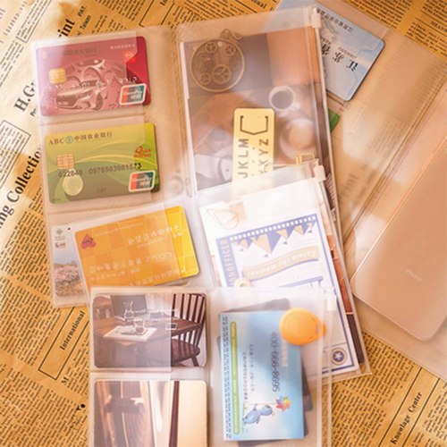 Traveler's notebook PVC zipper storage bag TN accessories business card receipt bag translucent hand ledger inner core
