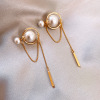 Fashionable earrings from pearl, 2020 years, simple and elegant design