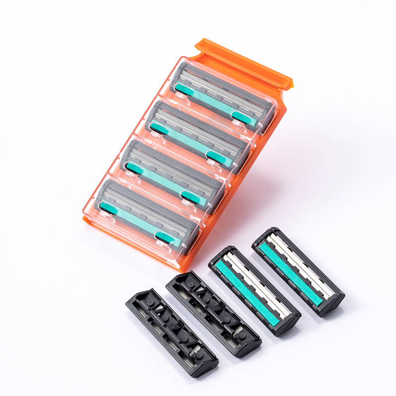 胜丰牌不锈钢4组合（超黄）双层刀片 剃须刀宾馆浴场用品地摊货源